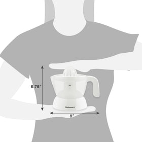 Elite Gourmet ETS-411 white citrus juicer complements modern countertops
