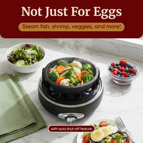 Elite Gourmet measuring cup with firmness markings for doneness control.