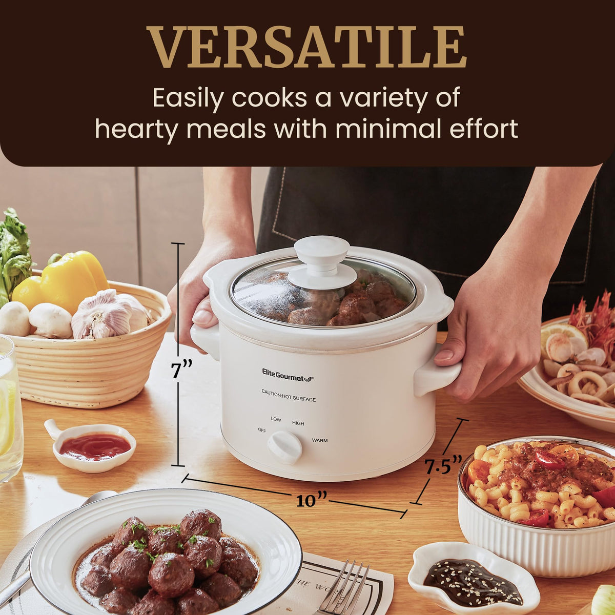Thermostat control of Elite Gourmet MST-250XW with Low and High temps