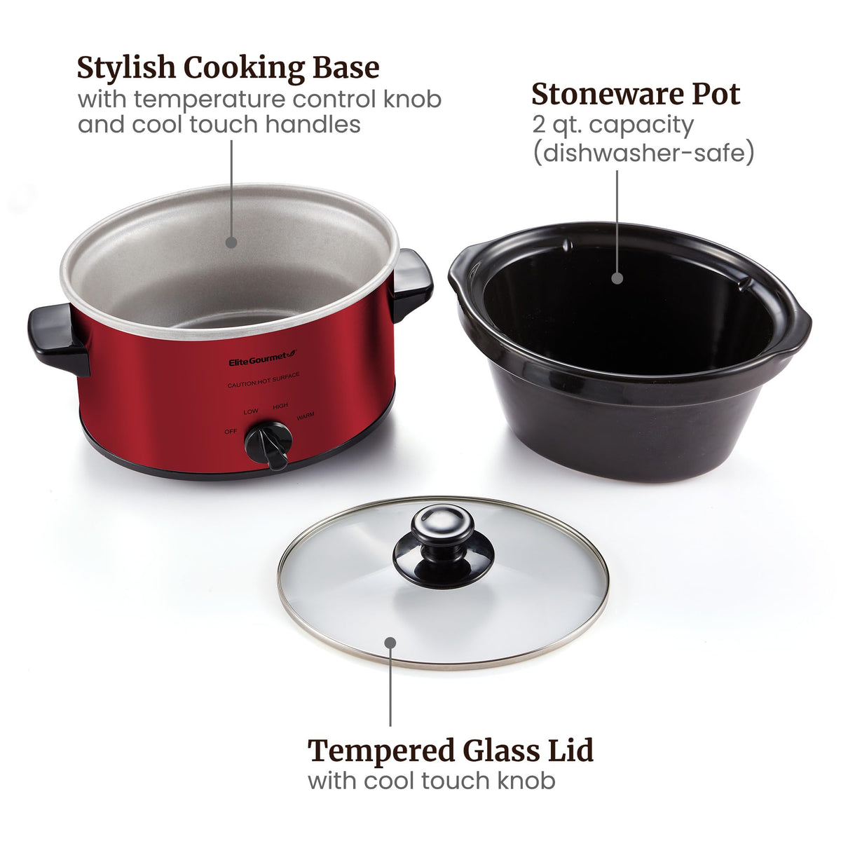 Dishwasher-safe lid and easy-clean exterior base of MST-275XR