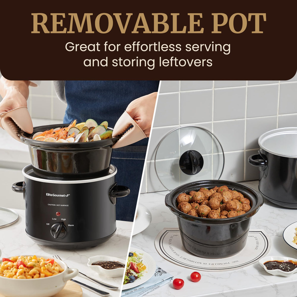 Elite Gourmet MST-350B compact design fits on most countertops