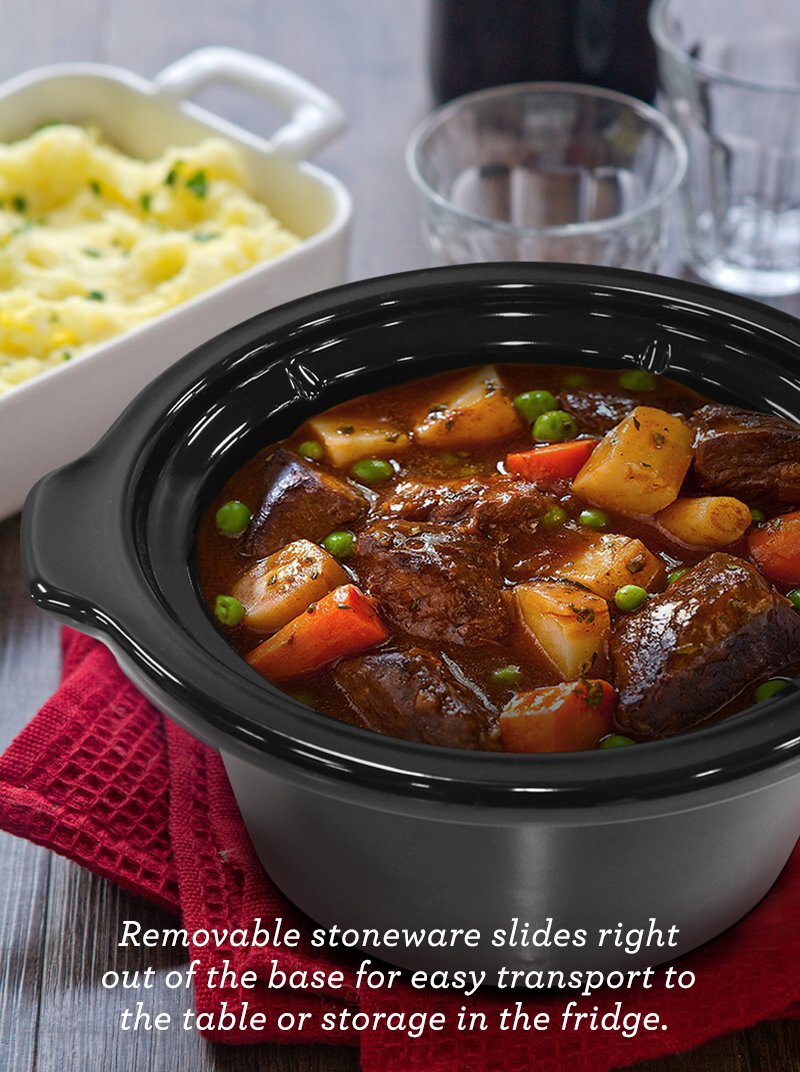 Elite Gourmet MST-350B control settings with Low, High, and Keep Warm options