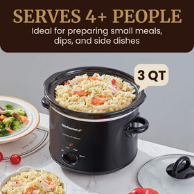 Elite Gourmet MST-350B removable stoneware pot for easy cleaning and even heat
