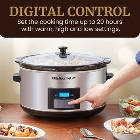 Elite Gourmet MST-900D control panel enabling precise timing.