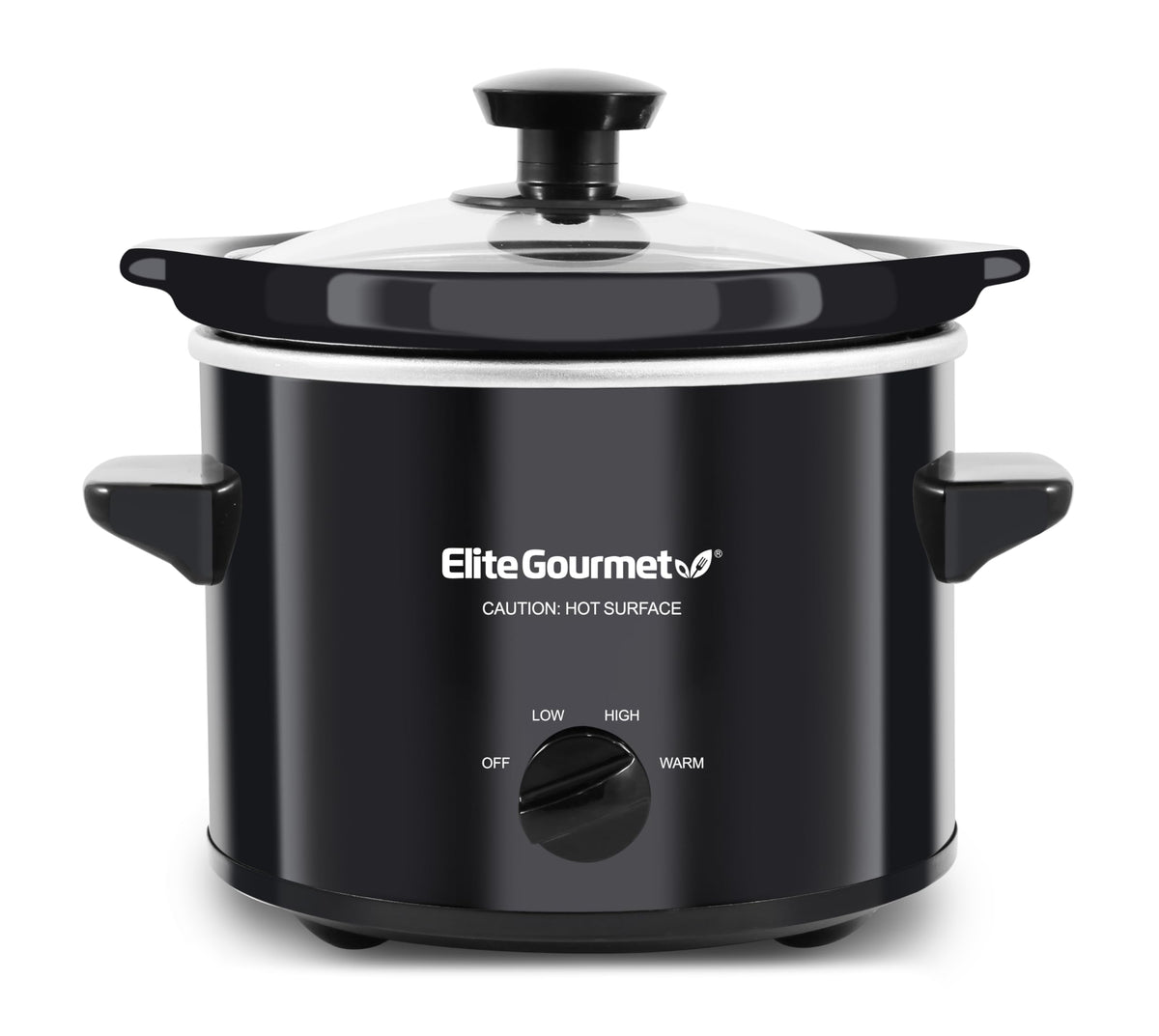 Elite Gourmet MST239X 2 Qt slow cooker stoneware pot ready for weeknight meals