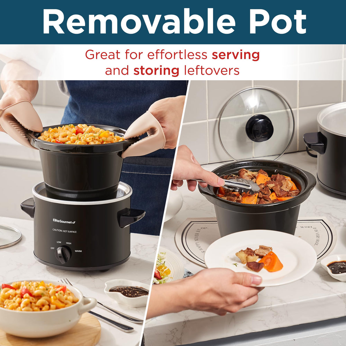 Brushed stainless steel heating unit of Elite Gourmet MST239X cleans easily
