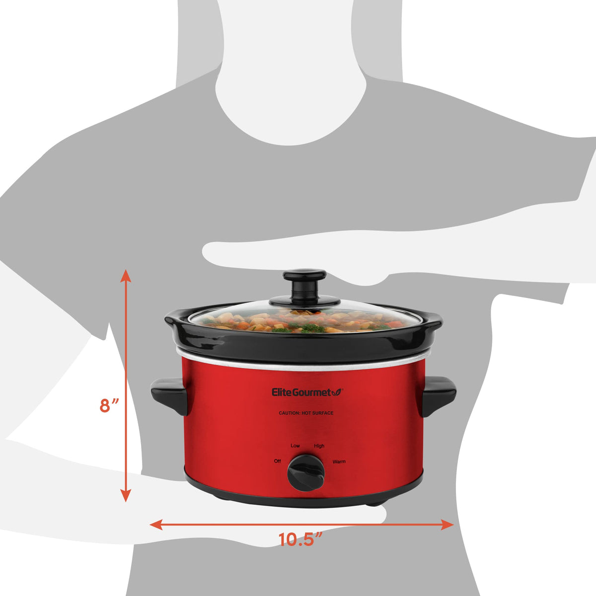 Elite Gourmet MST-275XR compact design fits small kitchens and apartments.