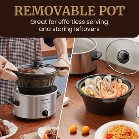Low High and Keep Warm settings for versatile meals on Elite Gourmet MST-275XS