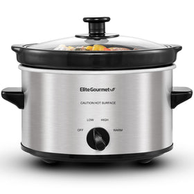 Elite Gourmet MST-275XS slow cooker with glass lid for quick weeknight meals