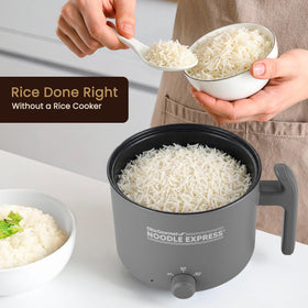 Elite Gourmet Noodle Express compact design, ideal for dorms, offices, and RVs.