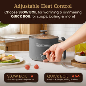 Elite Gourmet Noodle Express soup bowl, perfect for hearty single servings.