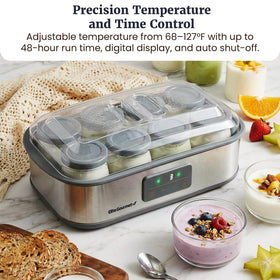Dishwasher-safe glass containers for easy cleanup with Elite Gourmet ProBioticPRO