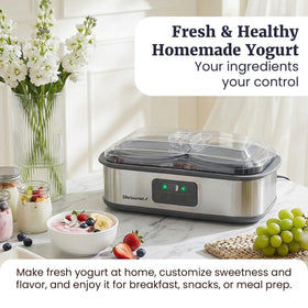 Elite Gourmet ProBioticPRO two large quart bowls for family-sized batches