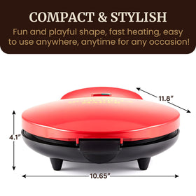 Elite Gourmet Quesadilla Maker indicator lights for preheat and ready status