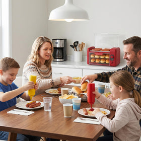 Elite Gourmet removable grease tray simplifies cleanup after cooking.