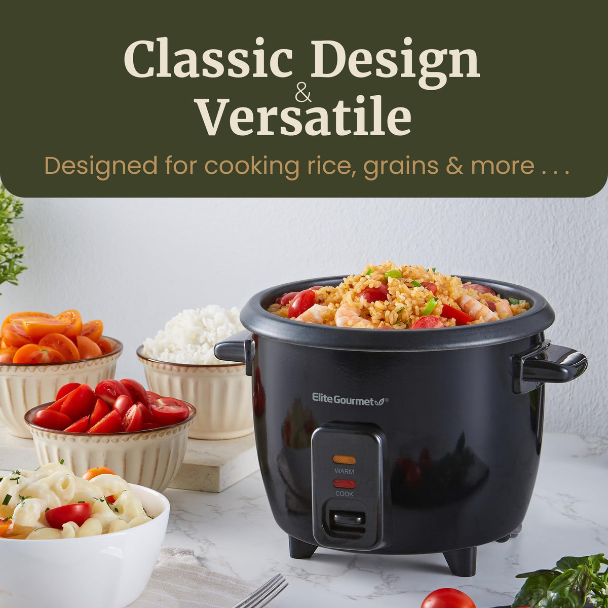 Serving spatula from Elite Gourmet rice cooker kit for easy serving.