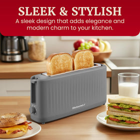 Elite Gourmet SlimToast artisan bread fit demonstrating loaf accommodation