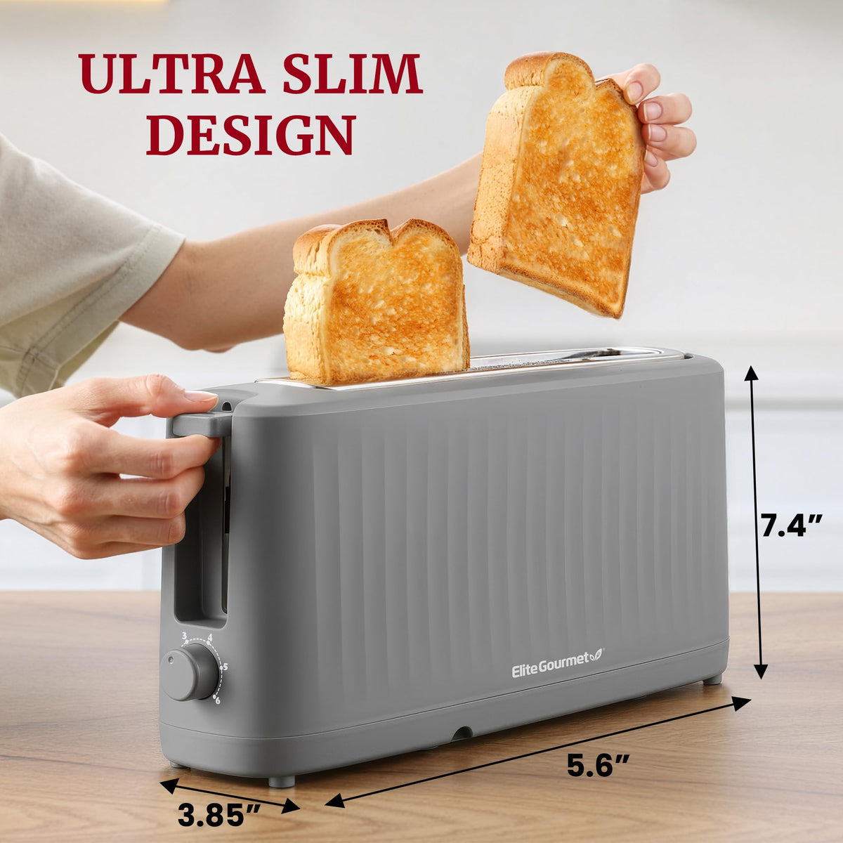 Elite Gourmet SlimToast instant eject function for quick stop