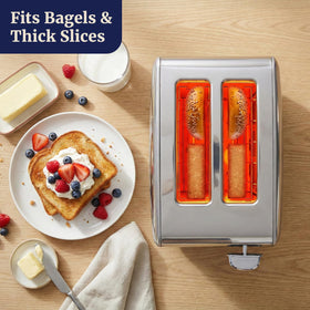 Elite Gourmet toaster demonstrating defrost and reheat presets