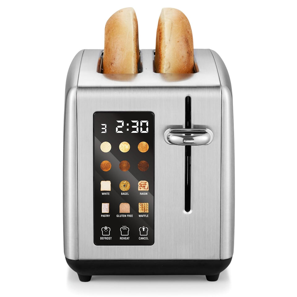 Elite Gourmet toaster with digital countdown for precise browning each morning