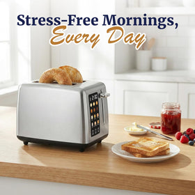 Elite Gourmet toaster with extra-wide slots to fit bagels and thick bread