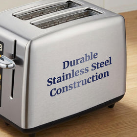Elite Gourmet toaster with slide-out crumb tray for easy cleanup