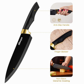 Elitequo ergonomic non-slip handle for comfortable, secure grip.