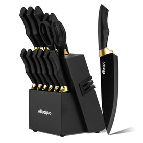 Elitequo Night Flash knife block showcases organized storage and elegant design.