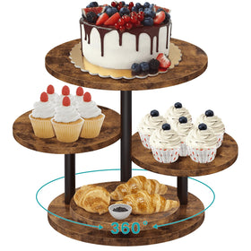 ELITEROO 4-tier round cupcake tower top view showing capacity for 50 cupcakes