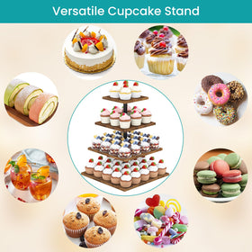 ELITEROO Large capacity stand holds many cupcakes for celebrations.
