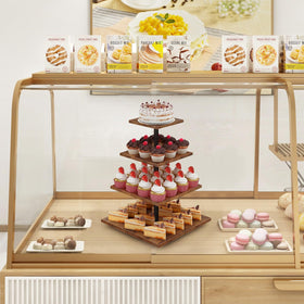ELITEROO Square-tiered design creates a striking centerpiece.