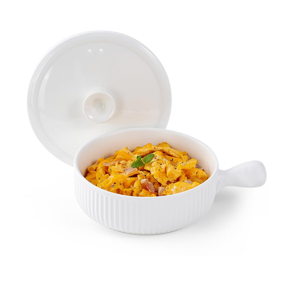 EliteVibe ceramic egg cooker with lid for quick breakfasts
