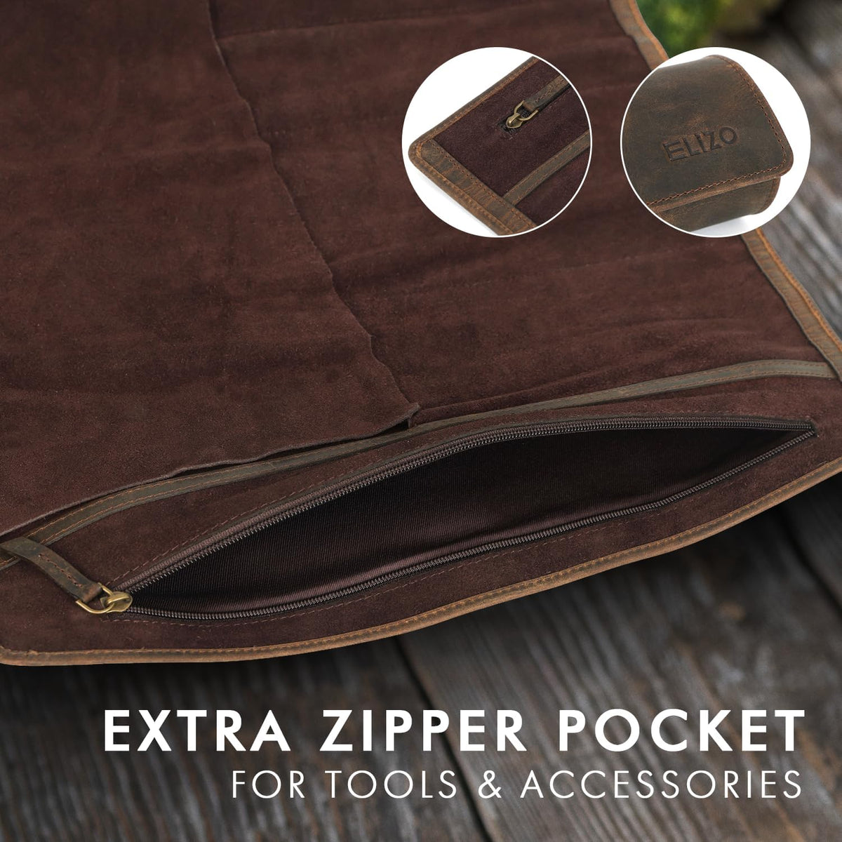 ELIZO gift-ready knife roll suitable for professionals and home chefs.