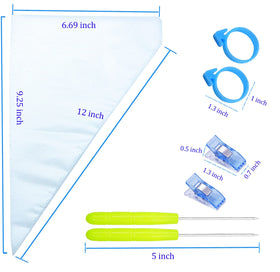 ELJRBCK 100 disposable 10-inch piping bags for quick, mess-free decorating.