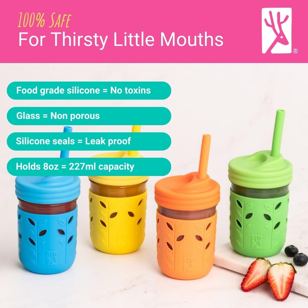 Elk and Friends 8oz mason jar cup designed for small servings