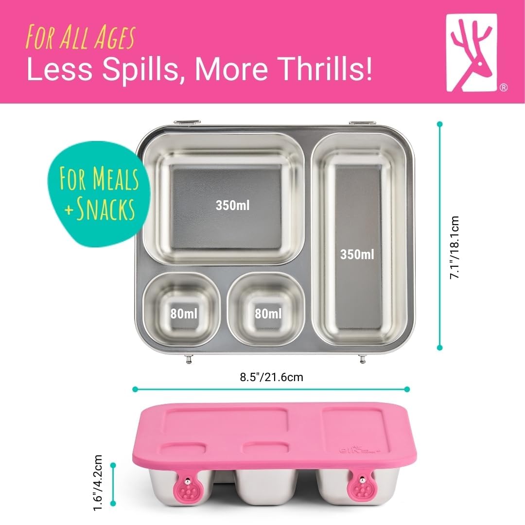 Elk and Friends bento box dishwasher safe for quick cleaning.
