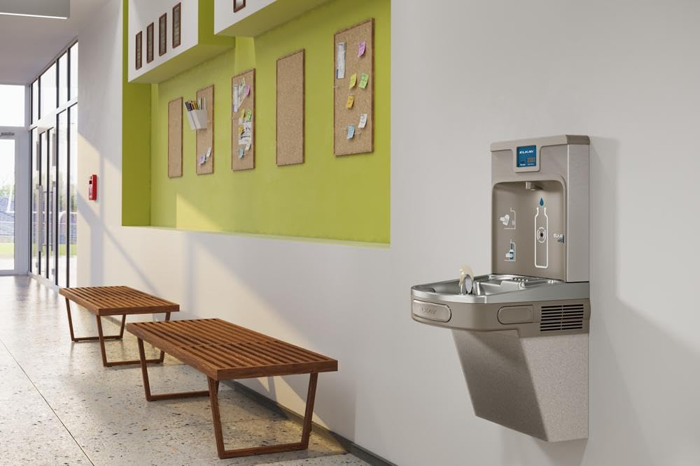 Elkay ezH2O front panel with Easy-Touch controls for easy activation.