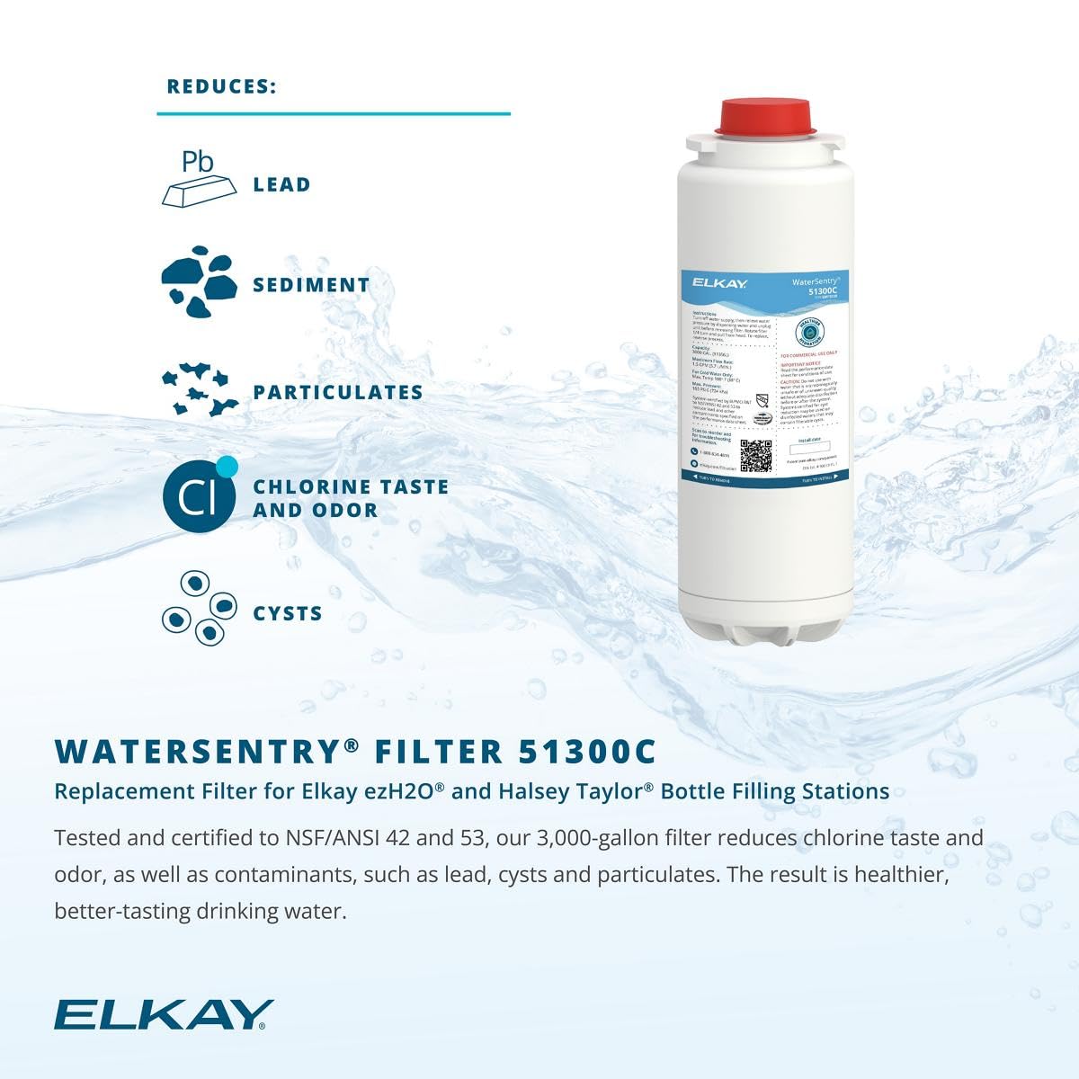 Elkay ezH2O large radius corners reduce bumps and injuries.