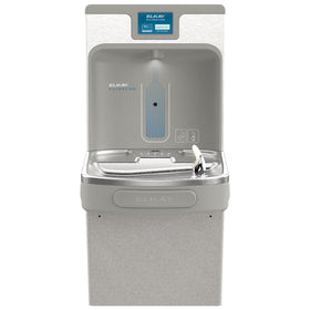 Elkay ezH2O side view showing ADA-compatible access and installation footprint.