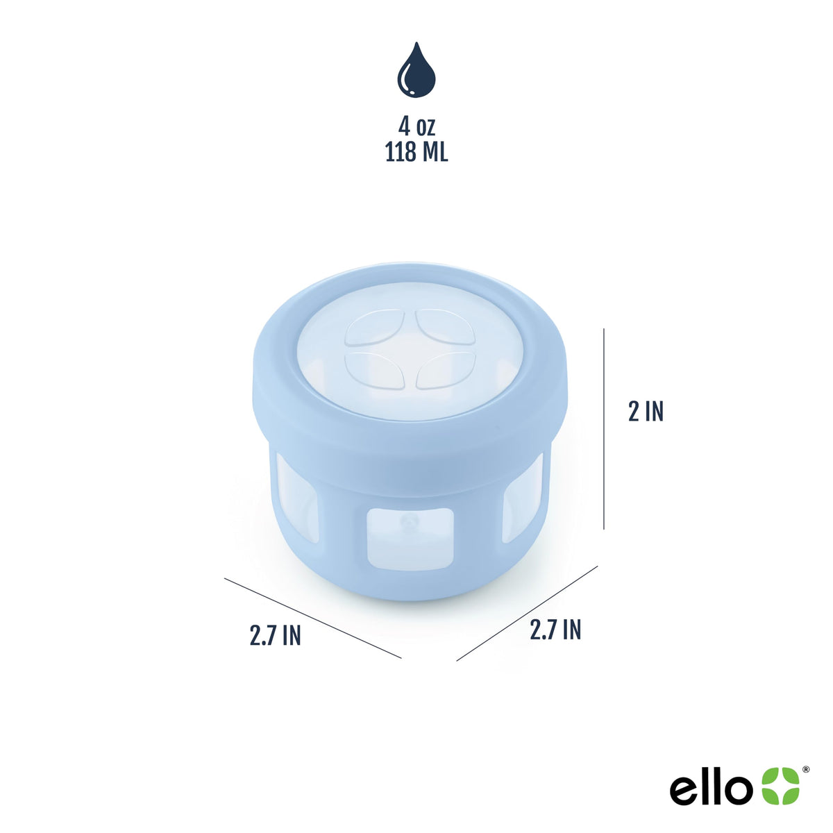 Ello 6-pack condiment containers ideal for meal prep and lunches