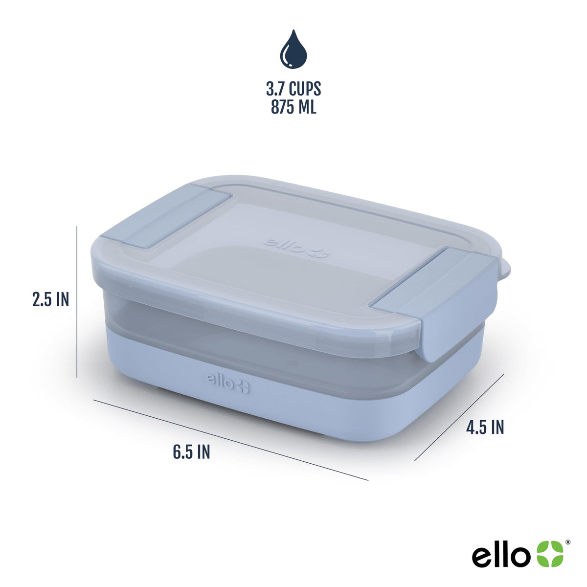 Ello airtight lid seals for spill-free leftovers and longer freshness
