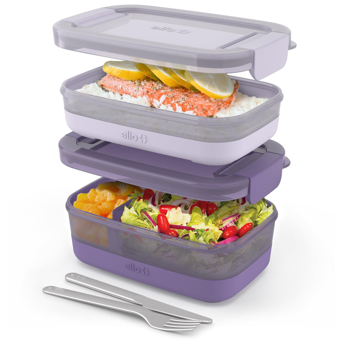 Ello Bento 2-cup container for compact daily lunches.