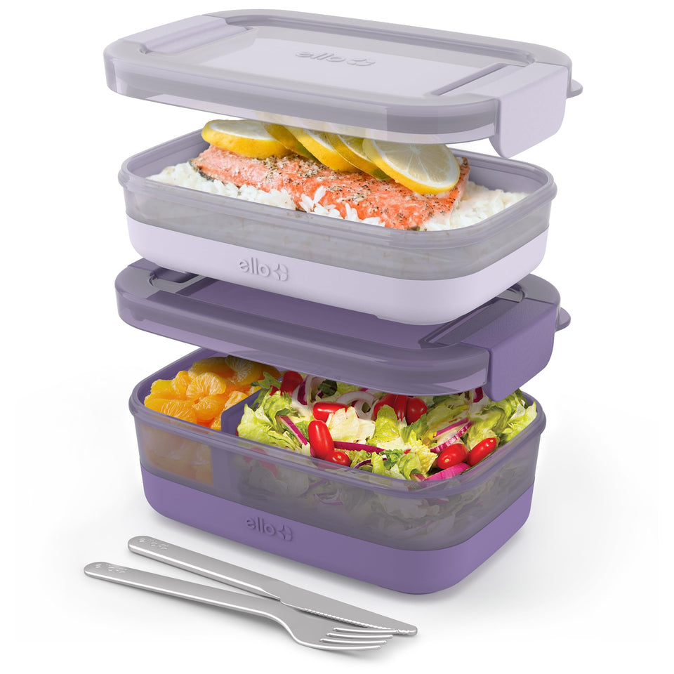 Ello Bento 2-cup container for compact daily lunches.