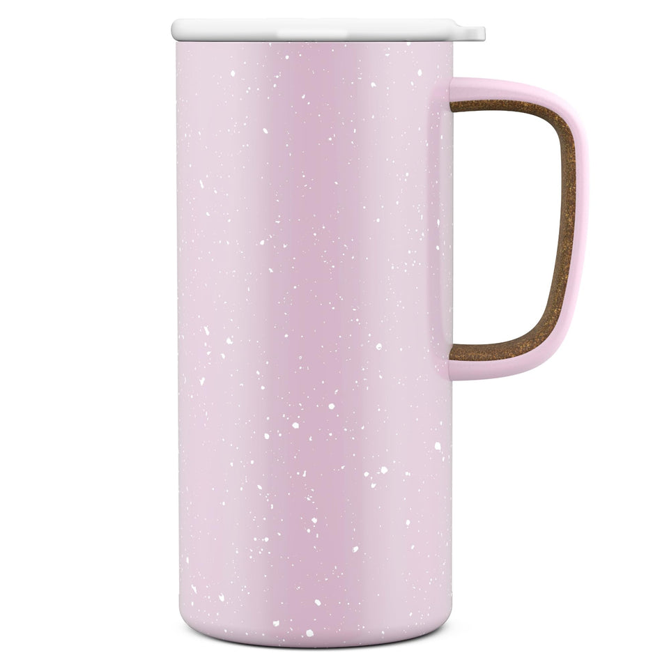 Ello Campy 18oz stainless mug with handle for easy travel.