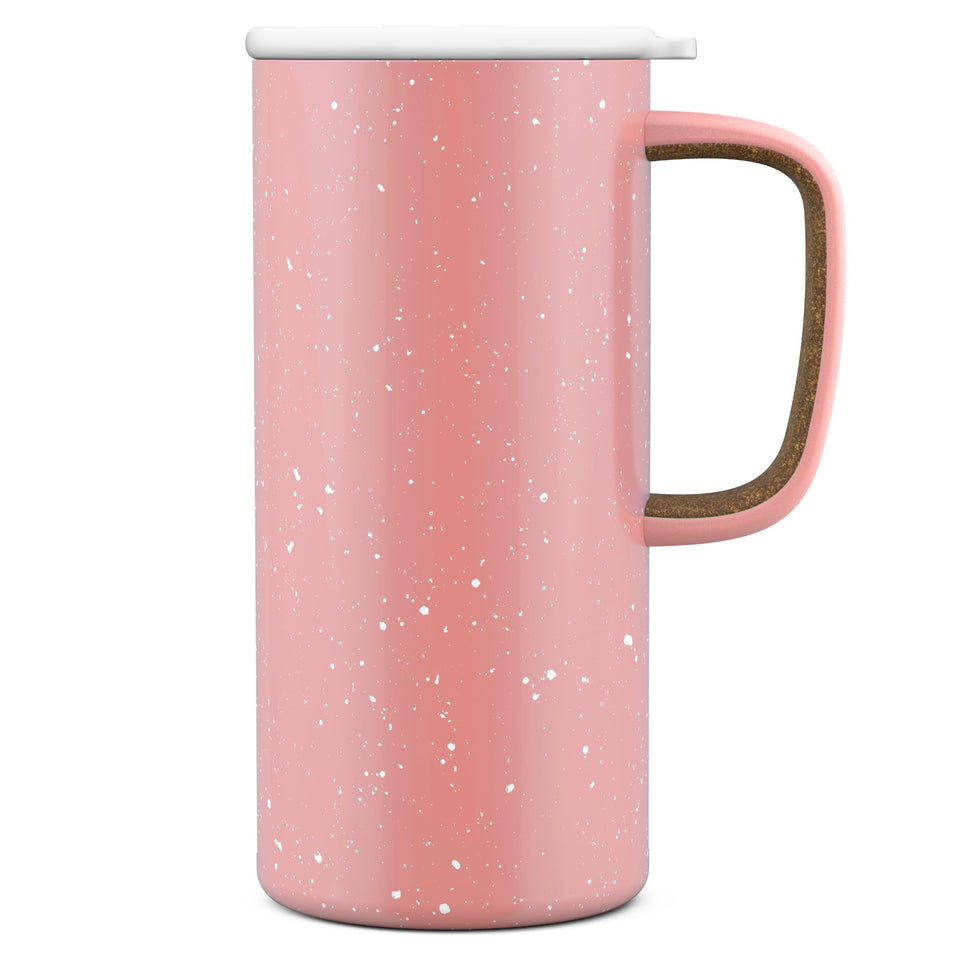 Ello Campy 18oz travel mug with handle, ideal for on-the-go sipping.