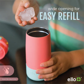 Ello Colby bottle on backpack attachment supports active kids.