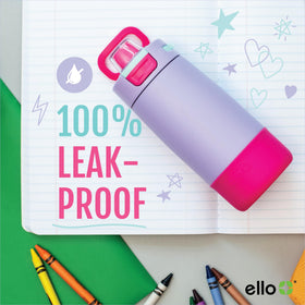 Ello Colby bottle dishwasher-safe lid and straw simplify cleaning.