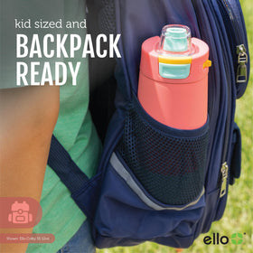Ello Colby bottle stainless steel design preserves cold beverages for hours.