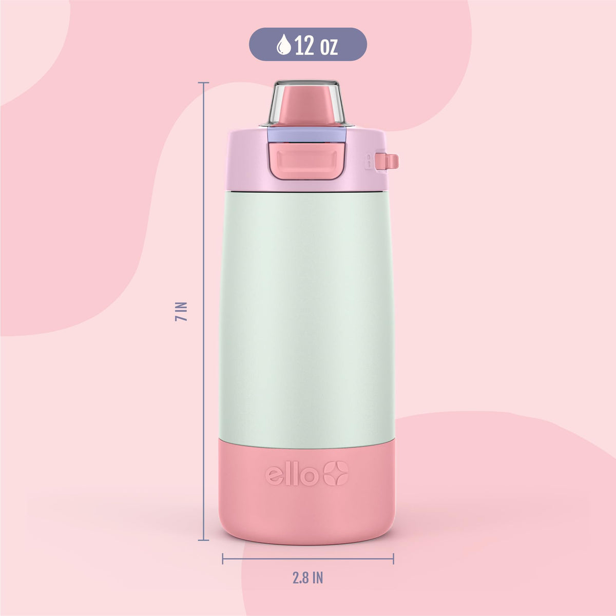 Ello Colby silicone straw stays clean and conceals when not in use.