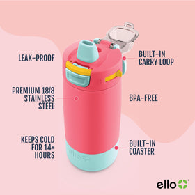 Ello Colby silicone straw kept clean for mess-free sips